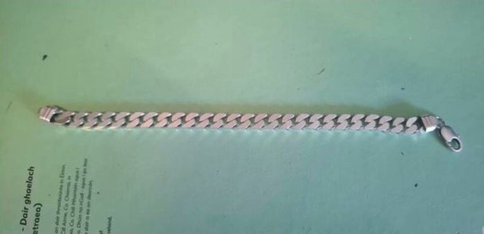 Mens Sterling Silver Cuban Chain Bracelet