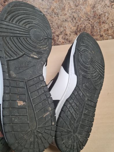 mens NIKE DUNK HI RETRO trainers runners Panda black and white Size UK 10 EU 45 BOXED