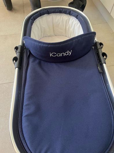 iCandy Peach Royal blue & Brown leather
