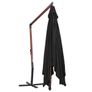 Hanging Garden Parasol with Wooden Pole 400x300 cm Blue Image 4