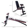 Foldable Weight Bench with Resistance Ropes, Adjustable Dumbbell Bench Sit Up Ab Bench for Multiuse Workout Image 3