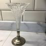Unique Cone shaped 1950's Flower Vase on EPNS base Image 2