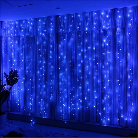 300 LED Curtain Lights, USB Window Lights, 3m x 3m 8 Modes Remote Control Fairy Light Waterproof LED Copper String Lights for Outdoor Indoor Wedding Party Garden Bedroom Decoration, Cool White (FREE SHIPPING)