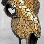Mosaic-Embellished Real Goat Skull - Bone, Mosaic inlay Image 10