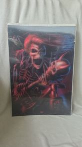 3D poster  "Bad to the Bone" by artist Andrew Dobell