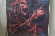3D poster  "Bad to the Bone" by artist Andrew Dobell