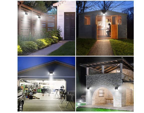 High quality 4  pack of LED  solar waterproof wall light use with motion sensor, 2200 mAh
