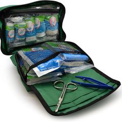 90 Piece Premium Kit Includes Eyewash, 2 x Cold (Ice) Packs and Emergency Blanket for Home, Office, Car, Caravan, Workplace, Travel - Astroplast First aid Kit Bag