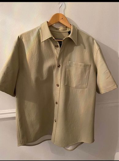 Designer leather look shirt
