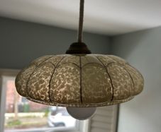 Vintage Scalloped Glass Lampshade - 20cm