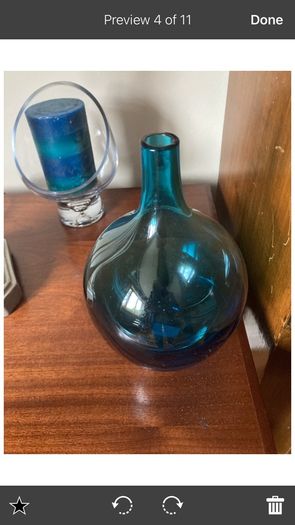 W J Sampson Pillar Lamp with silk shade , IKEA Salong Vase designed by Johanna Jelinek or another Free Item