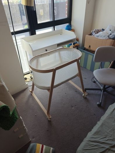 Baby Bassinet Cot on wheels