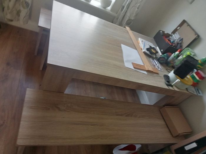 Dining Table and 2 benches