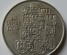East Germany 10 Mark 1989 A 40 Years of DDR