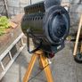 Vintage Industrial Theater Spotlight Floor Lamp on Wooden Tripod  Re-wired Image 2
