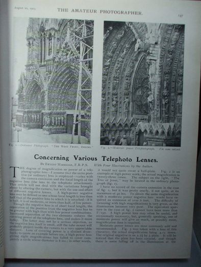SALE!  THE AMATEUR PHOTOGRAPHER - 1903 - The Popular Illustrated Journal for All Photographers - Volume XXXVIII - July to December 1903