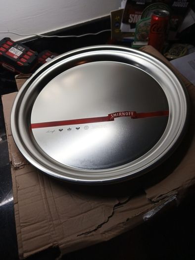 smirnoff large silver trays x5 20 each
