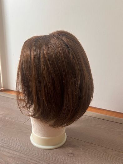 Human hair wig brown
