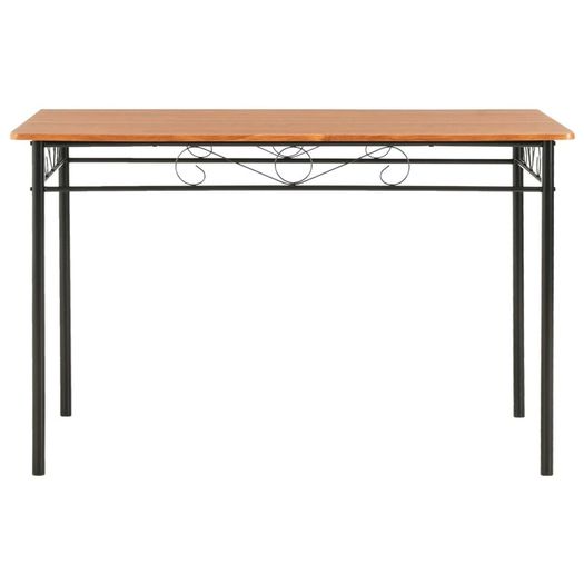 7 Piece Dining Set MDF and Steel Brown