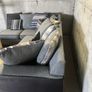 Grey corner sofa with matching scatter cushions Image 3