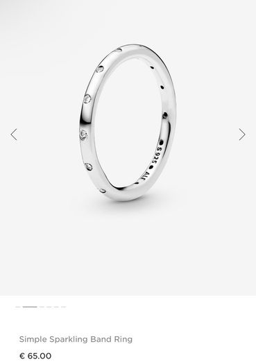 Sterling Silver Pandora ring with cz stones