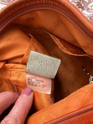 LONGCHAMP Orange Leather Bag for sale.  Collection only from Naas Co Kildare