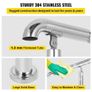 3 Step Railing Stainless Steel Transitional Handrail fit for Level Surface and 1 to 3 Steps Adjustable Stair Railing Indoor Outdoor Step Railings 99.8 kg Capacity Image 3