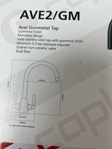 Caple Avel Gunmetal tap