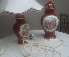 Limoges Set of LAMP and ginger Jar