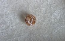 Pandora sparkling polished lines charm rose gold 14 plated perfect condition