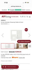 White EZ Living Chest and Dress table