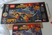 Lego spiderman and falcon, sets 76058 and vulture from set 76195