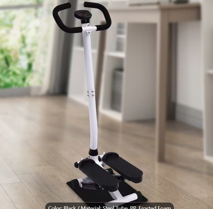 Fitness Stepper Step Machine with Resistance Bands & LCD Monitor