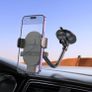 Hoco H20 Flexible Windshield Single Button Phone Holder Black Image 2