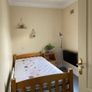 Single pine frame bed and practically new mattress Image 5