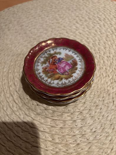 Set of Three CP Limoges French Antique Miniatures Trinket Dishes