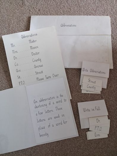 Montessori Language Material