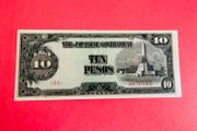 Japanese  Invasion  Money Philippines  10 PESOS     1943  WORLD WAR 11 ( Uncirculated )
