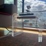 Set of 3 vintage 70s modernist lucite nesting tables Image 3