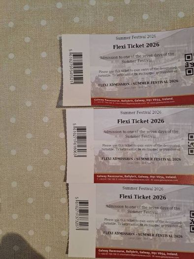 Galway Races Flexi Tickets x 3