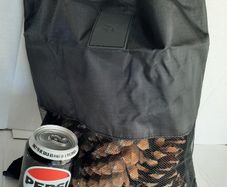 Mesh bag with pine cones