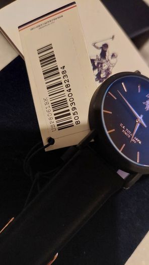 U.S. Polo Assn black quartz watch Its the epitome of understated