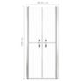 Shower Door Clear ESG 91x190 cm Image 5