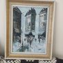 Vintage 1950/60's original oil painting of a Parisian street Image 2