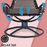 Rocking Lounger, 360 Rocking, Includes Cushion, Steel Sun Lounger, charcoal Image 3