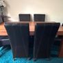 Solid Oak dining table with 6 high back chairs Image 3