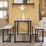 Compact 3-Piece Dining Set Dining table and 2 benches Image 2