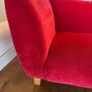Red 'wave' 3-seater sofa from The Sofa Factory Image 4