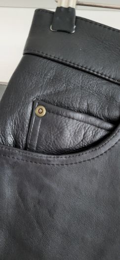 Challenge Leather Team Ladies Motorcycle trousers (black leather jeans style) - Sz 32 (Fit 12UK) - Rrp 189 (New)