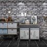 NEW SALE | Peel and Stick Grey Brick Wallpaper, Self-Adhesive Wallpaper, Vinyl Waterproof Vintage Wallpaper Image 5